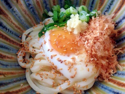 レンジで簡単☆釜玉うどん☆スピードメニュー